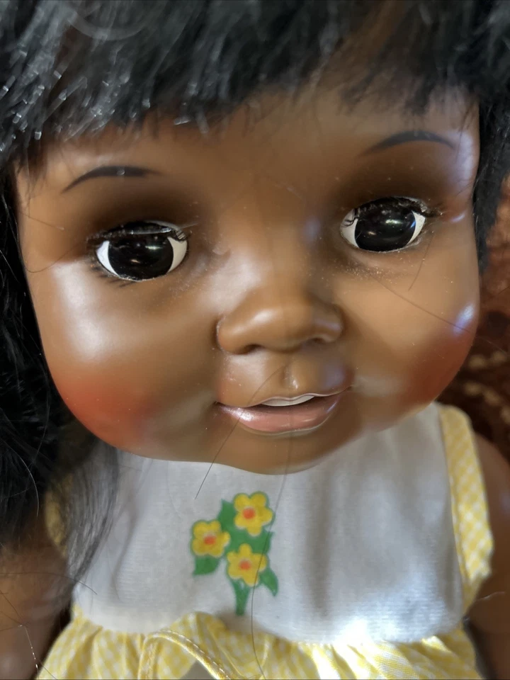 Vtg Ideal 1972 Baby Crissy Grow Hair Doll 24" African American Original Romper - Image 4 of 4