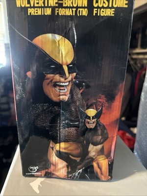 Brown Wolverine Costume Figure Statue Figure Has Two Heads Box Damage 10 Inches