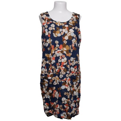 Indiska, Kleid, Größe: L, Blau/Mehrfarbig, Baumwolle, Blumen, Damen #d54