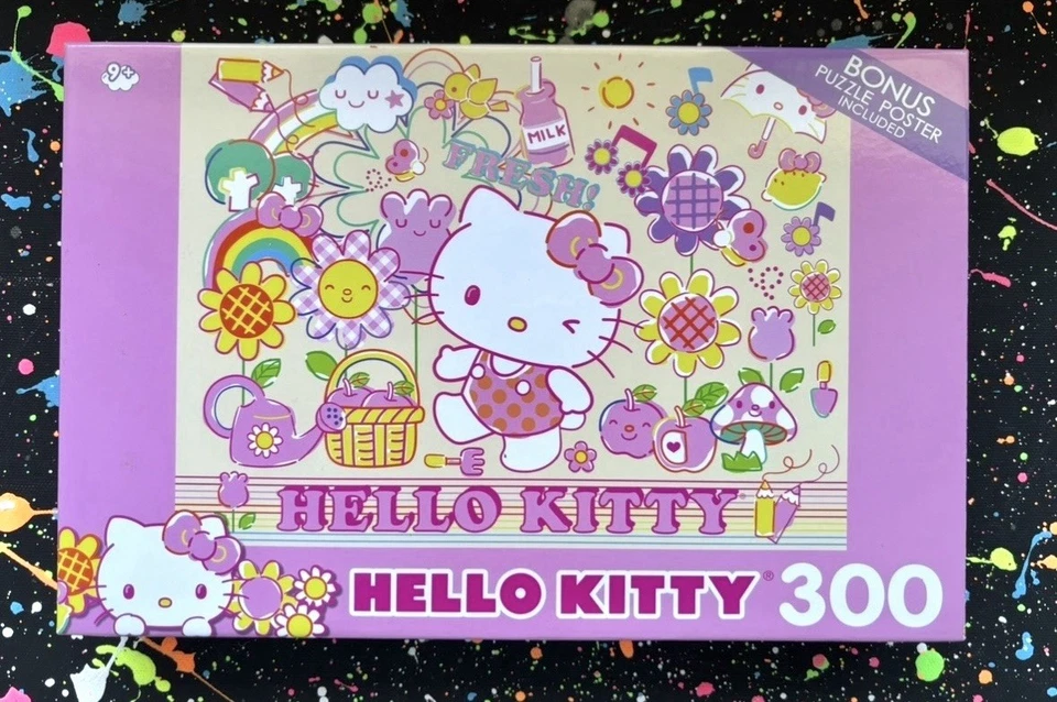 Rompecabezas de 300 piezas Hello Kitty con póster extra - 18” x 24” completo Foto 2 de 4