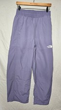 The North Face TNF Nylon Easy Pants Womens Small Lunar Slate Purple Water Repel