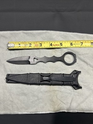 Boot Or Belt Dagger With Clip And Hard Teflon Like Sheath, Unbranded