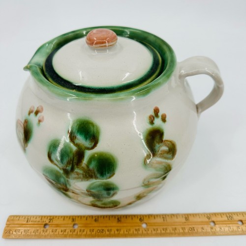 MA Hadley Pottery Green Pear and Grapes Teapot Pitcher Bean Pot Large w/ Lid VTG - Bild 7 von 14