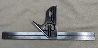 L.S. Starrett 12 Inch Combination Square USA Vintage