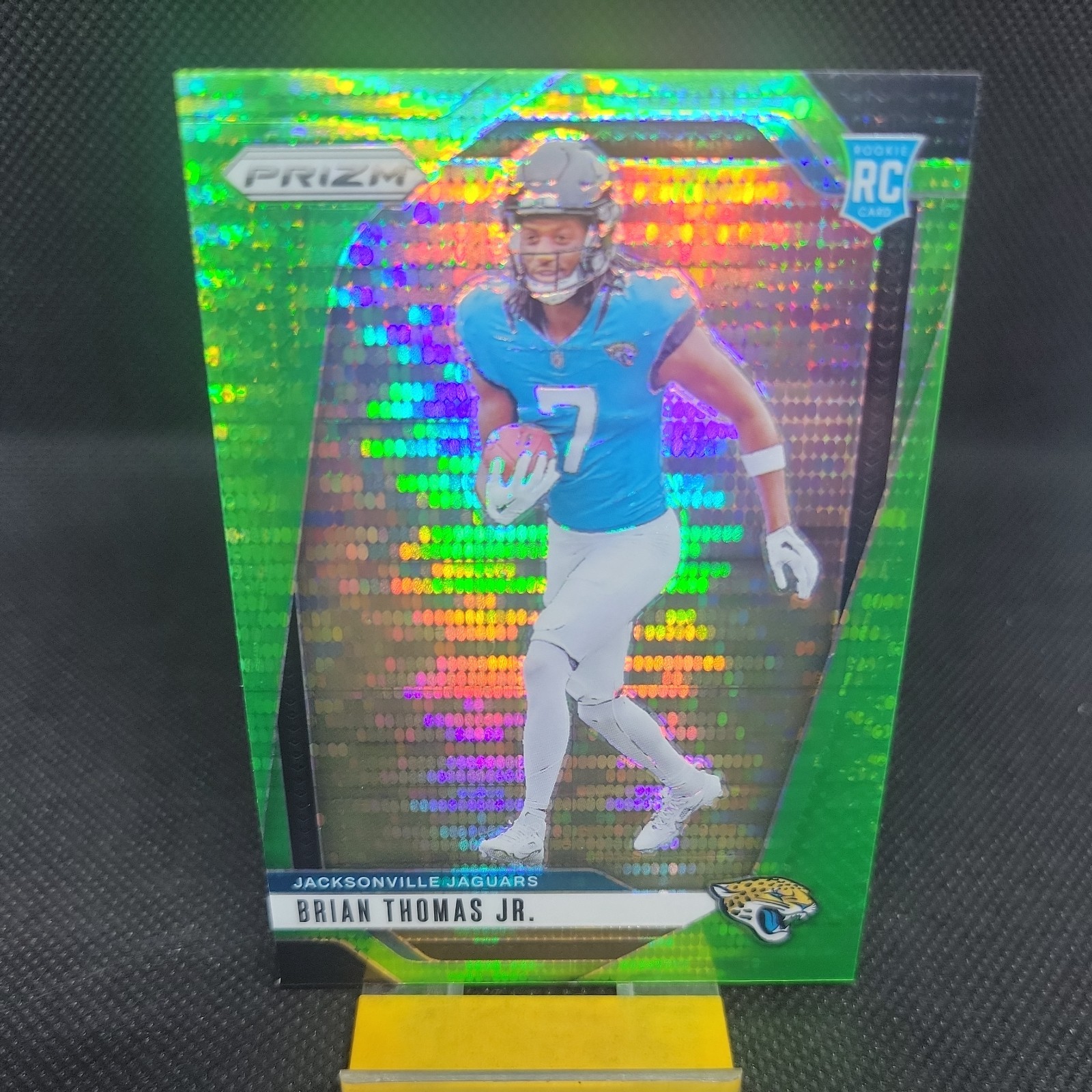 2024 Panini Prizm Neon Green Pulsar #314 Brian Thomas Jr. RC Jaguars