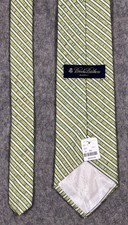 Brooks Brothers Striped Tie Green Silk Blend Made in USA Necktie Preppy NWT