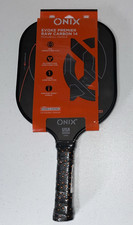 Onix Evoke Premier Raw Carbon 14 Pickleball Paddle in Black/Orange