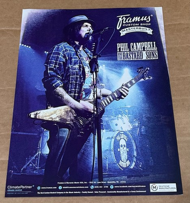 #ad PHIL CAMPBELL and the Bastard Sons FRAMUS GUITARS 2018 Print Ad $5.95