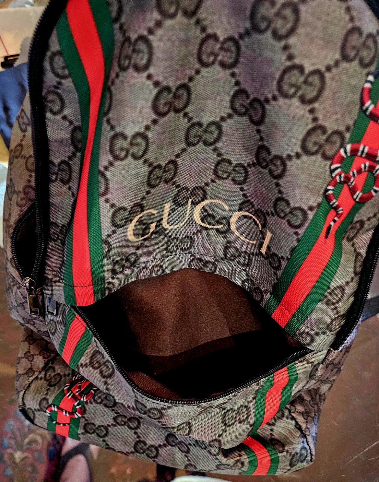 This is a Gucci Looking backpack featuring the si… - image 8
