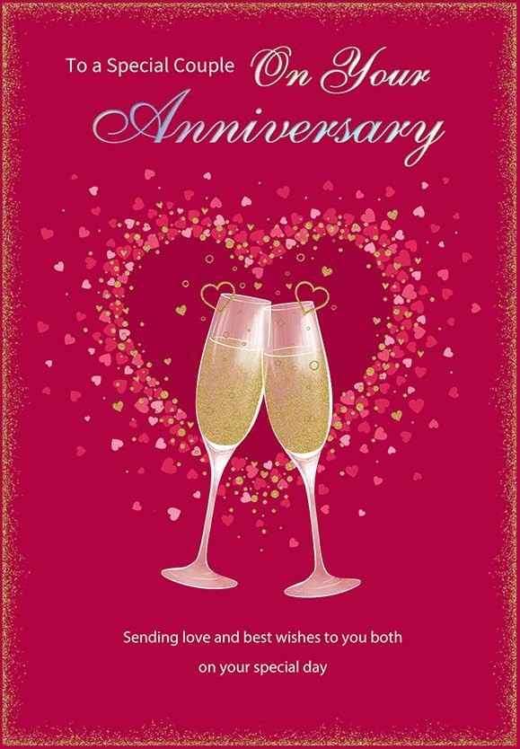 To A Special Couple On Your Anniversary. 23x15cm (9x6 Inches)