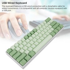 60 61 Keys Mechanical Keyboard RGB Hot Swappable USB Wired Red Switch Keyboard