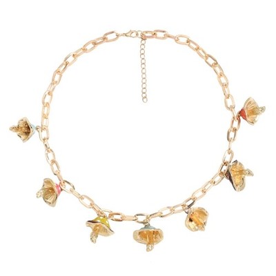 Unique Mushroom Pendant Choker Adjustable Necklace for Casual or Party Wear