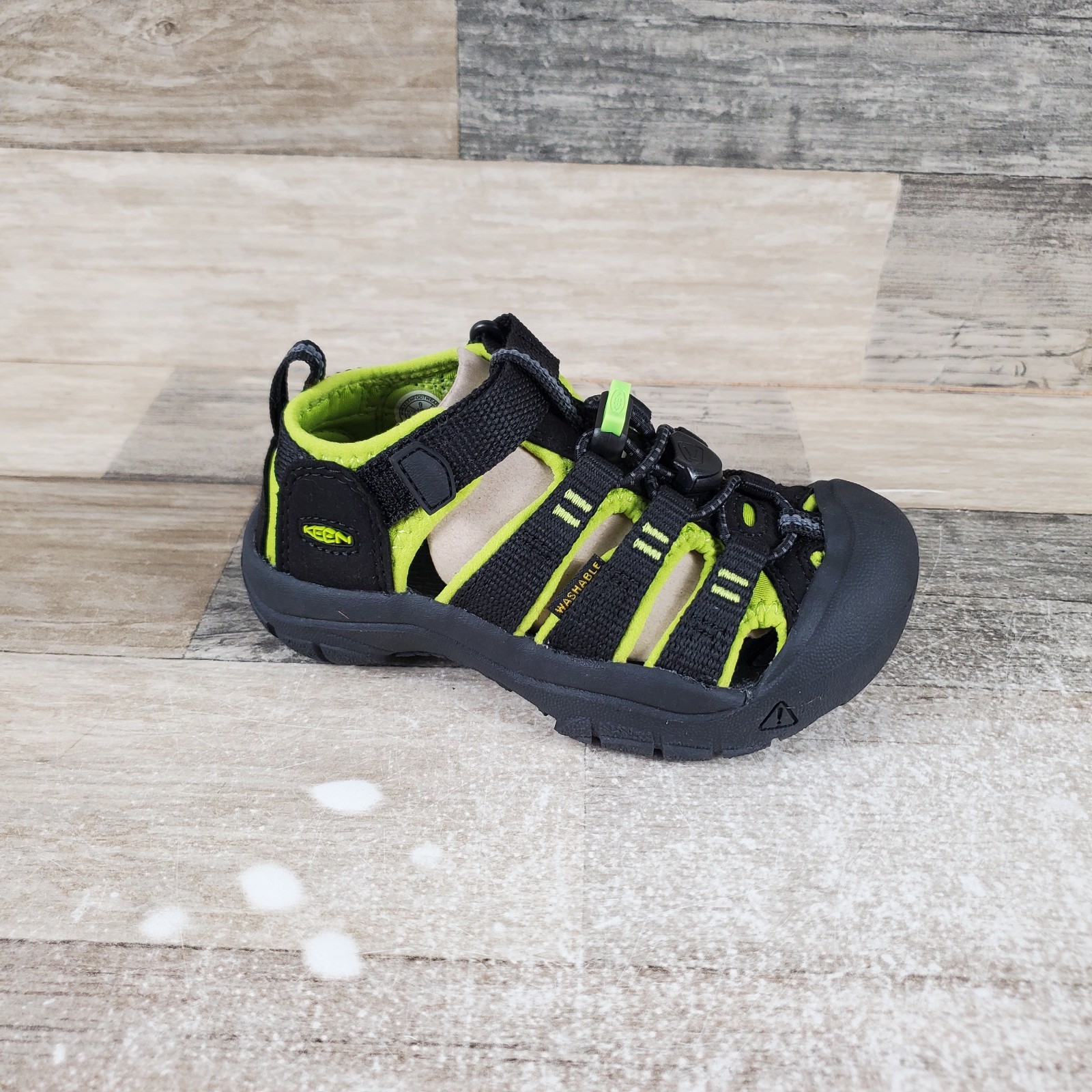 Sandali sportivi per bambini Keen Newport H2 taglia 9 nero verde lime impermeabili scarpe da trekking