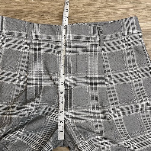 Banana Republic Twill Gray Plaid Tapered Crop Trouser Pants sz 8 Preppy Retro - Picture 8 of 11
