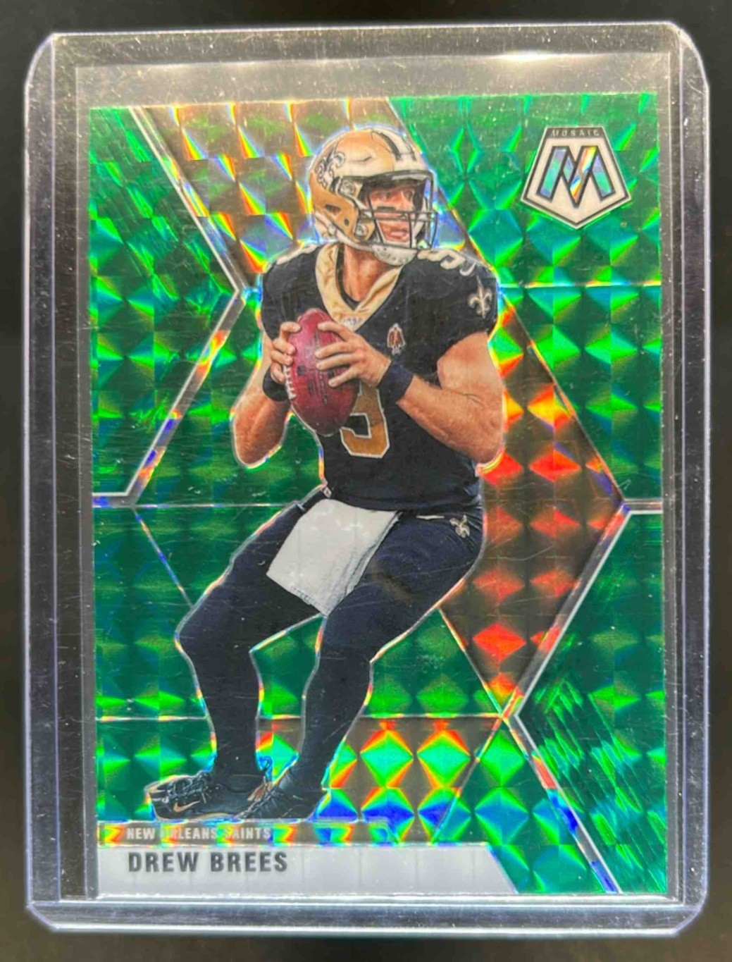 2020 Mosaic Drew Brees Prizm Green #142 Saints