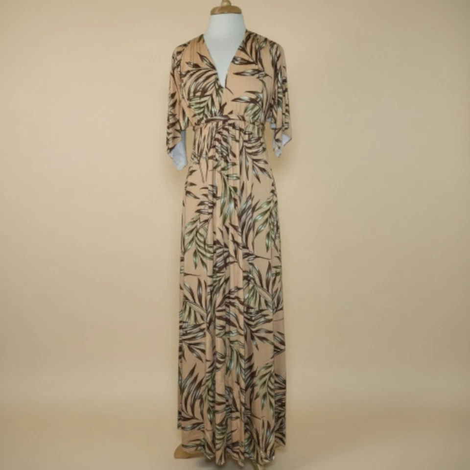 Maxi Vestido Rachel Pally Estampado Palma Caftán XS NUEVO CON ETIQUETAS Modal Maternity Resort Foto 2 de 4