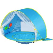 Baby Beach Tent, Beach Canopy Sun Shelter UPF50 UV Protection Baby Pool with