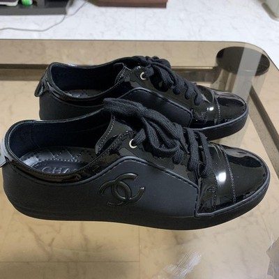 CHANEL COCO MARK Rubber Sneaker Shoes Women Genuine | eBay