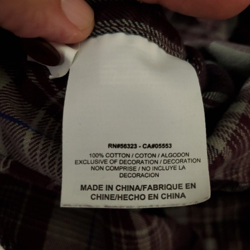 Nike SB 6.0 Flannel Shirt Men’s Medium Plaid Purple Gray Long Sleeve Button Up - Foto 15 di 19