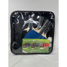 JP WinLook Ping Pong Paddle Set 4 Player Table Tennis Rackets 3 Balls and Case