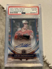 2023 Topps Tribute - Tribute Autographs Adley Rutschman Blue /150 (AU, RC) PSA 8