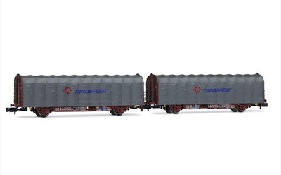 Arnold HN6711 RENFE, 2-unit pack 2-axle tarpaulin wagon, Lis type, Transfesa mod
