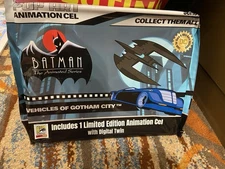 SDCC 2025 UCC DC Comics Batman Animated Pop Art Vehicles Animation Cel Mystery!