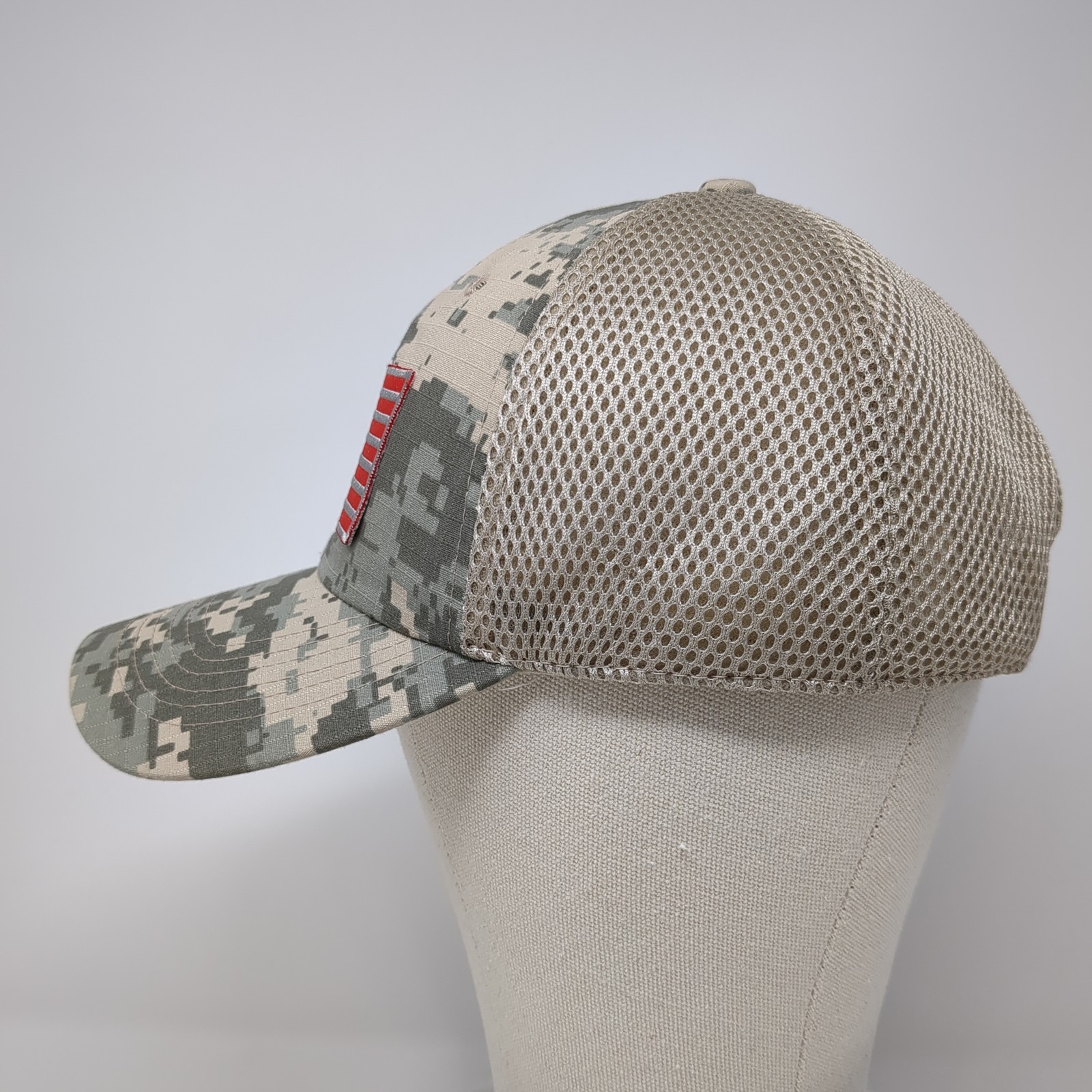 American Flag Patch Strapback Hat Multicolor One … - image 3
