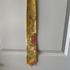 Robert Graham Silk Tie Necktie Green, Gold, Teal, Blue, Paisley Pattern
