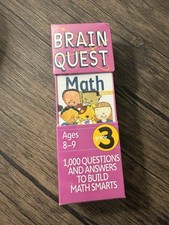 NEW Brain Quest Grade 3 Math Basics 1000 Questions  Answers Cards Ages 8-9
