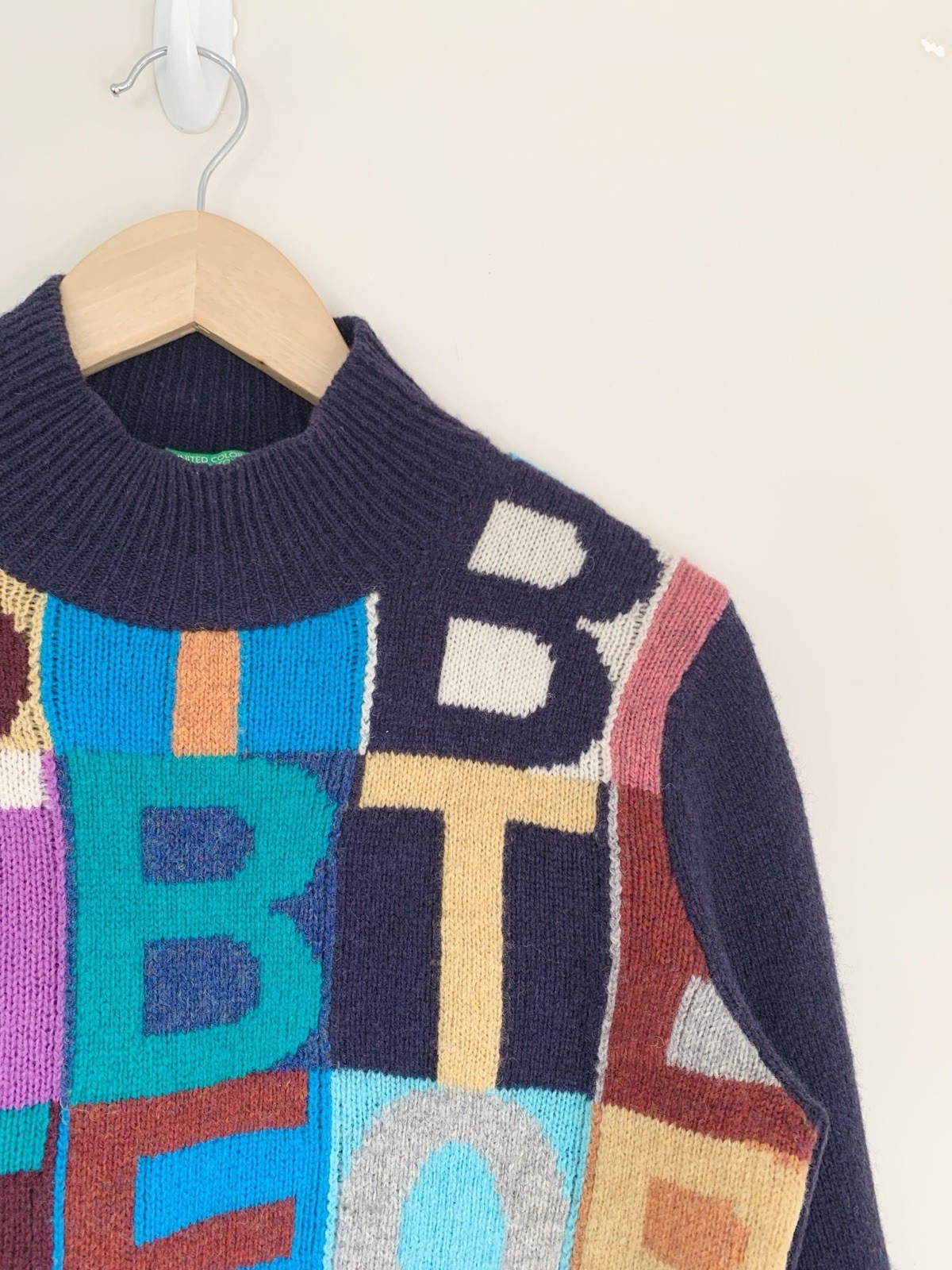 Rare Vintage United Colours of Benetton Virgin Wool K… - Gem