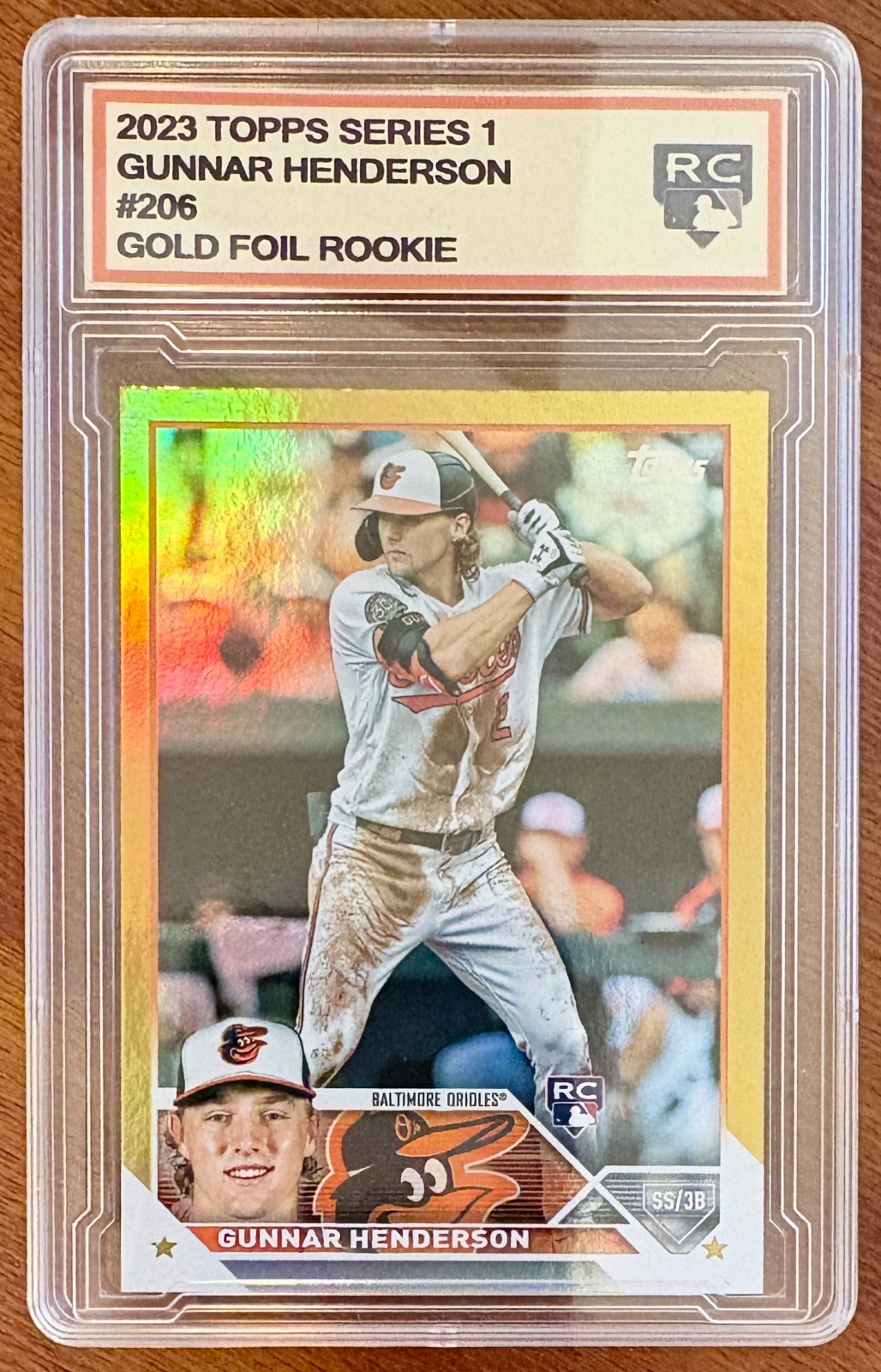 2023 Topps Gunnar Henderson Baltimore Orioles Gold Foil Rookie #206 RC SP
