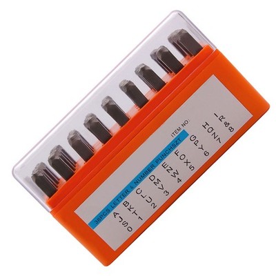 36PC Stamping Punch Set Chrome Vanadium Steel 3mm Letters Numbers & Symbol