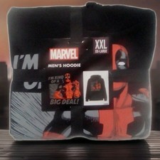 Deadpool Hoodie I'm Kind of a Big Deal 2024 Marvel Men's XXL Black NEW