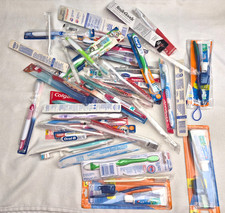 Lot of 40 Individually Wrapped Manual Toothbrushes various brands