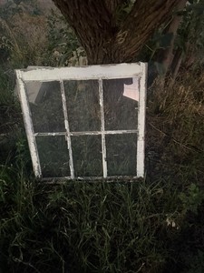 White Painted Antique lWood Window