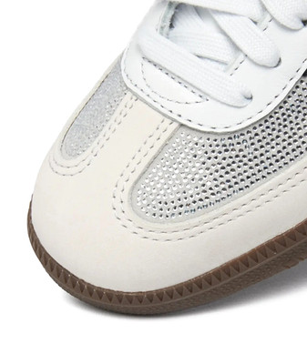 adidas Samba OG Sneakers Silver Rhinestone Retro Trainers Originals Women Shoes