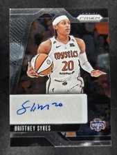 2024 Panini Prizm WNBA #SG-BS Brittney Sykes Signatures Auto Washington Mystics
