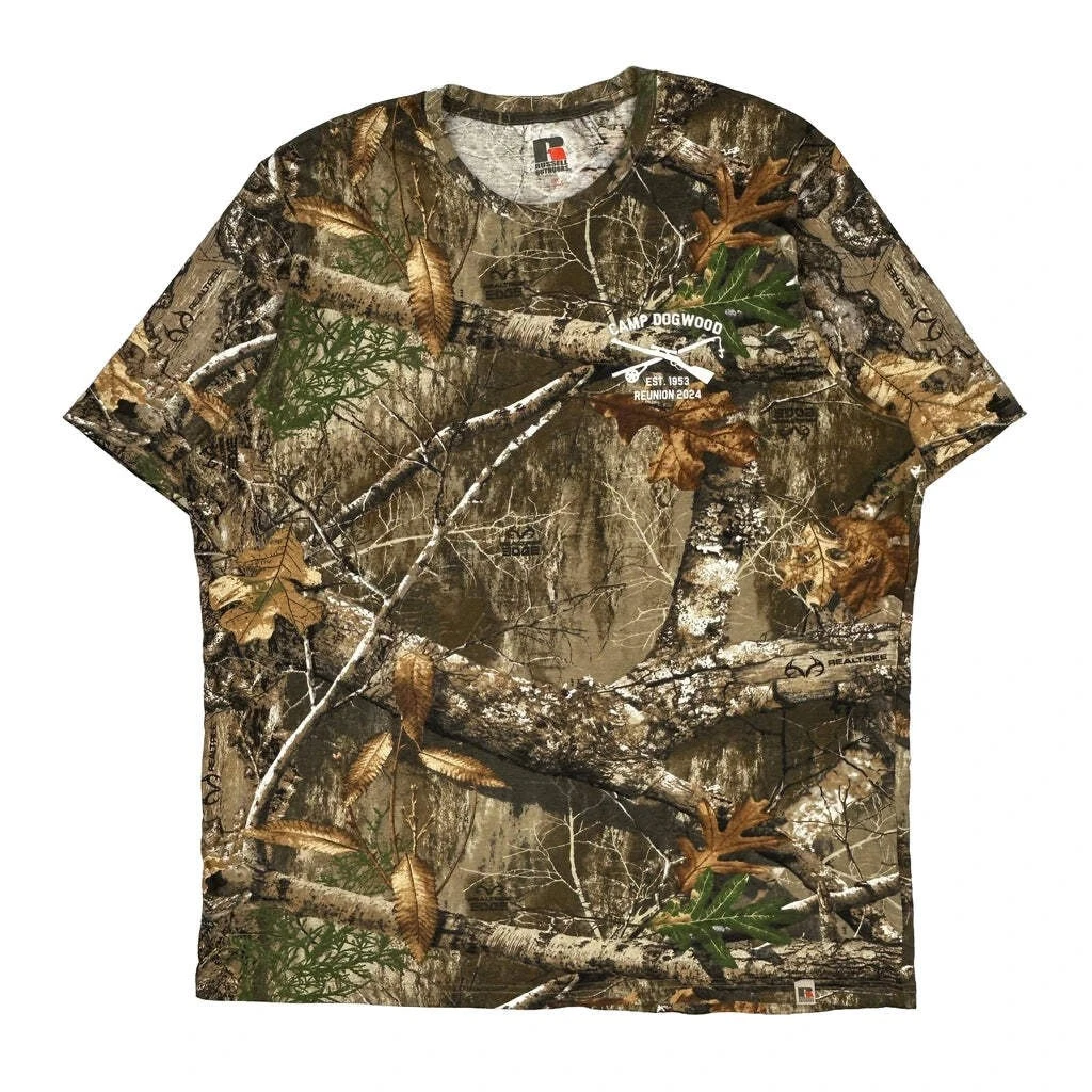 Camp Dogwood Russell Outdoors T-Shirt - 2XL Camo Cotton