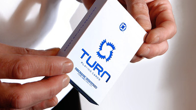 TURN (Blue) Playing Cards by Mechanic Industries Daumenkino Trick Kartenspiel bl