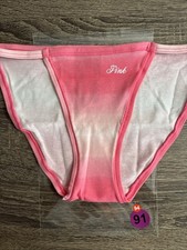 Pink By Victoria  s Secret, XS Pink Fade, Cotton String, Bikini Panties