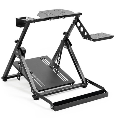 X Frame Steering Wheel Stand Racing Sim Cockpit with Seat Slot Fit for Logitech