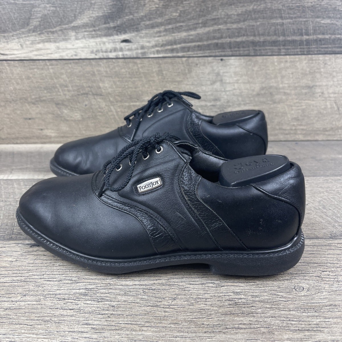 Mens Footjoy Superlites Black Leather Golf Shoes 58064 Size  display picture 3
