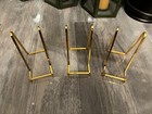 3 6" Gold Easel Display Stands for plates, pictures, books...