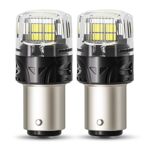 AUXITO 1157 16SMD LED 6500K Reverse Backup Brake Tail Stop Parking Light Bulbs - Foto 12 di 15