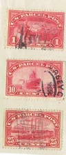 U.S. PARCEL POST--1--10--25 CENTS--USED