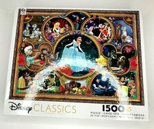 NEW Disney Classics 1500 Piece Jigsaw Puzzle Cinderella Dalmations Bambi Movies