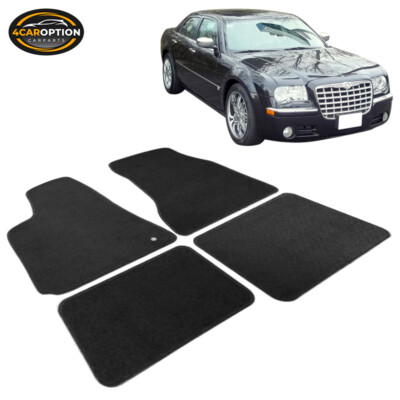 Fits 05-10 Chrysler 300 300C 4Dr Floor Mats Carpet Front Rear Nylon Black 4PC