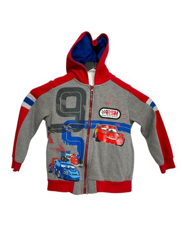 Disney Pixar Cars Fleece Jacket with Hood Size 5/6 - Picture 7 of 9