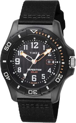 TIMEX Watch Expedition Freedive Ocean 46mm Solar TW2V40500 Men's Black